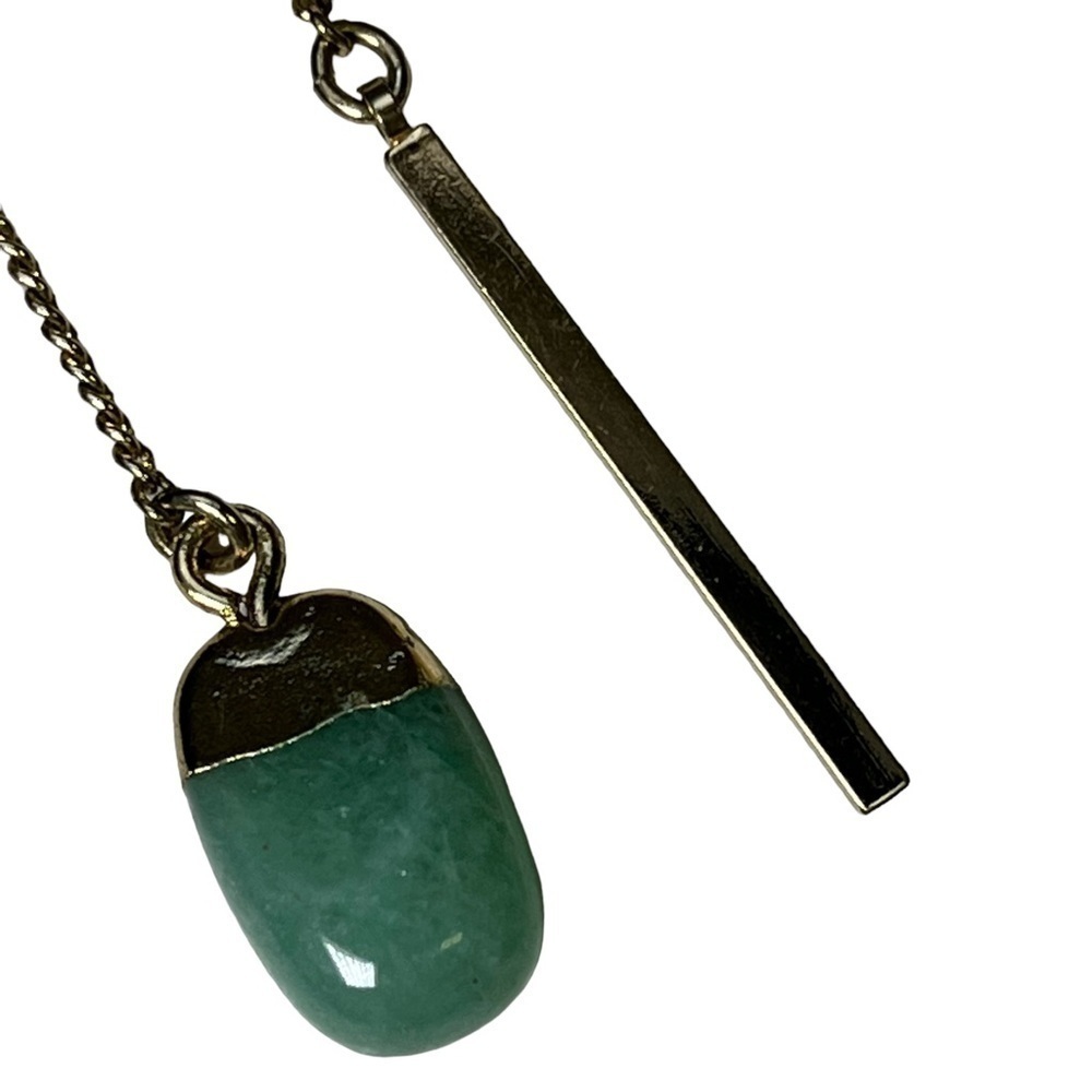 J Crew Green Polished Stone Gold Necklace